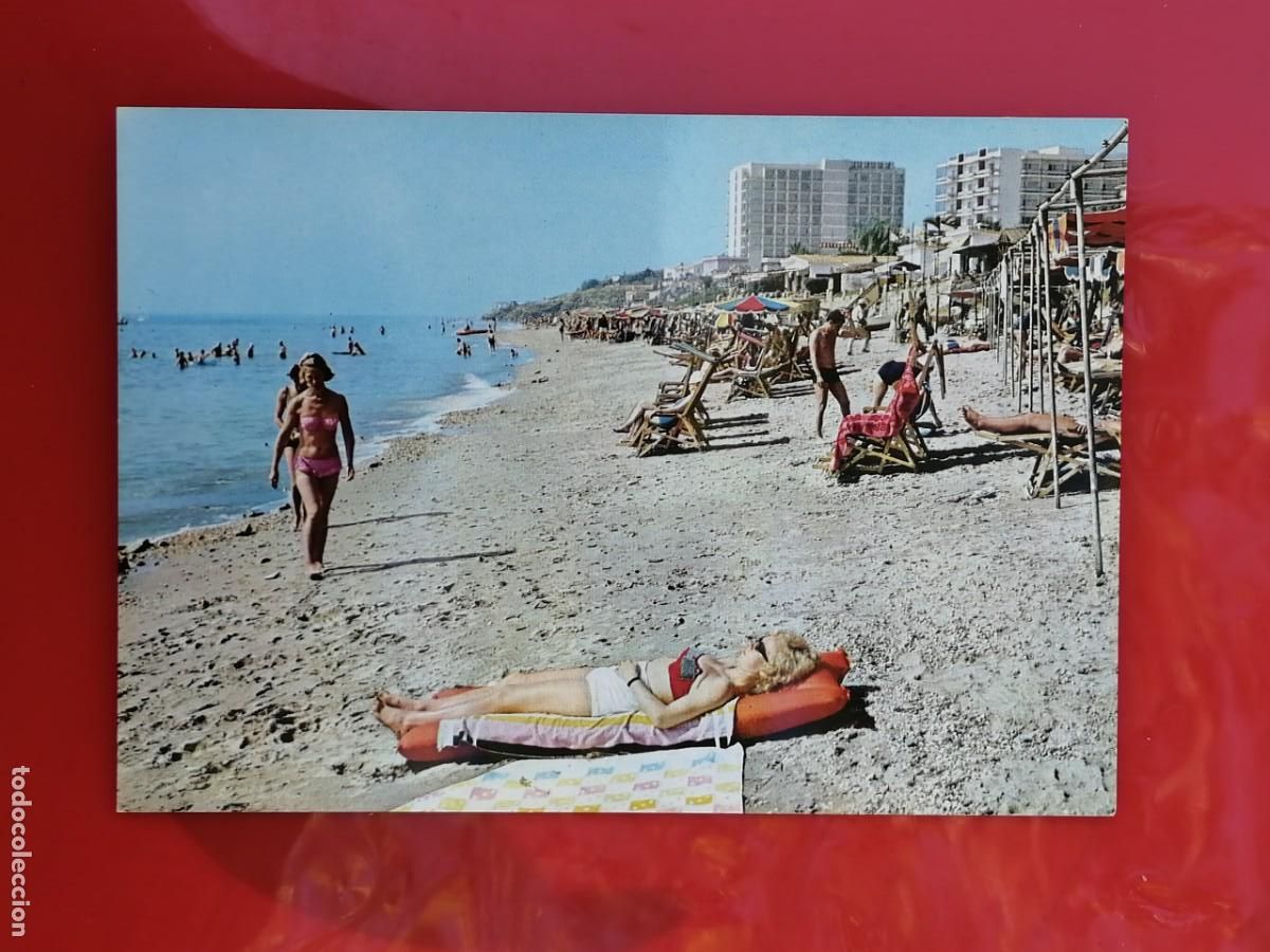 Postales: POSTAL 18809 NUEVA-L.M. VISTABELLA 26 TORREMOLINOS MALAGA PLAYA MONTEMAR HOTEL RIVIERA BA&Ntilde;ISTAS