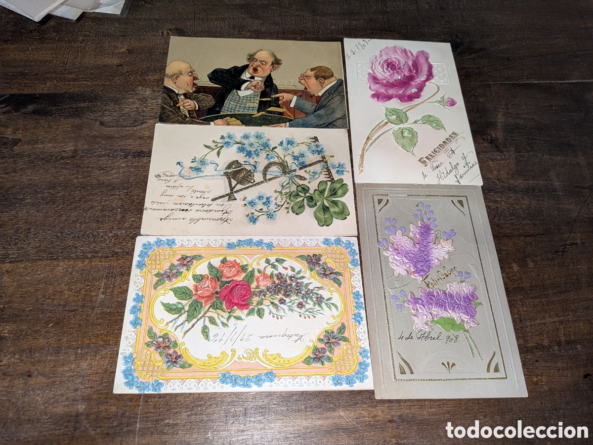 Postales: 5 bonitas postales troqueladas - Foto 1
