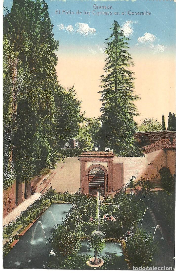 Postales: Granada - Alhambra - El Patio de los Cipreses en el Generalife - Ed. R. Garzon