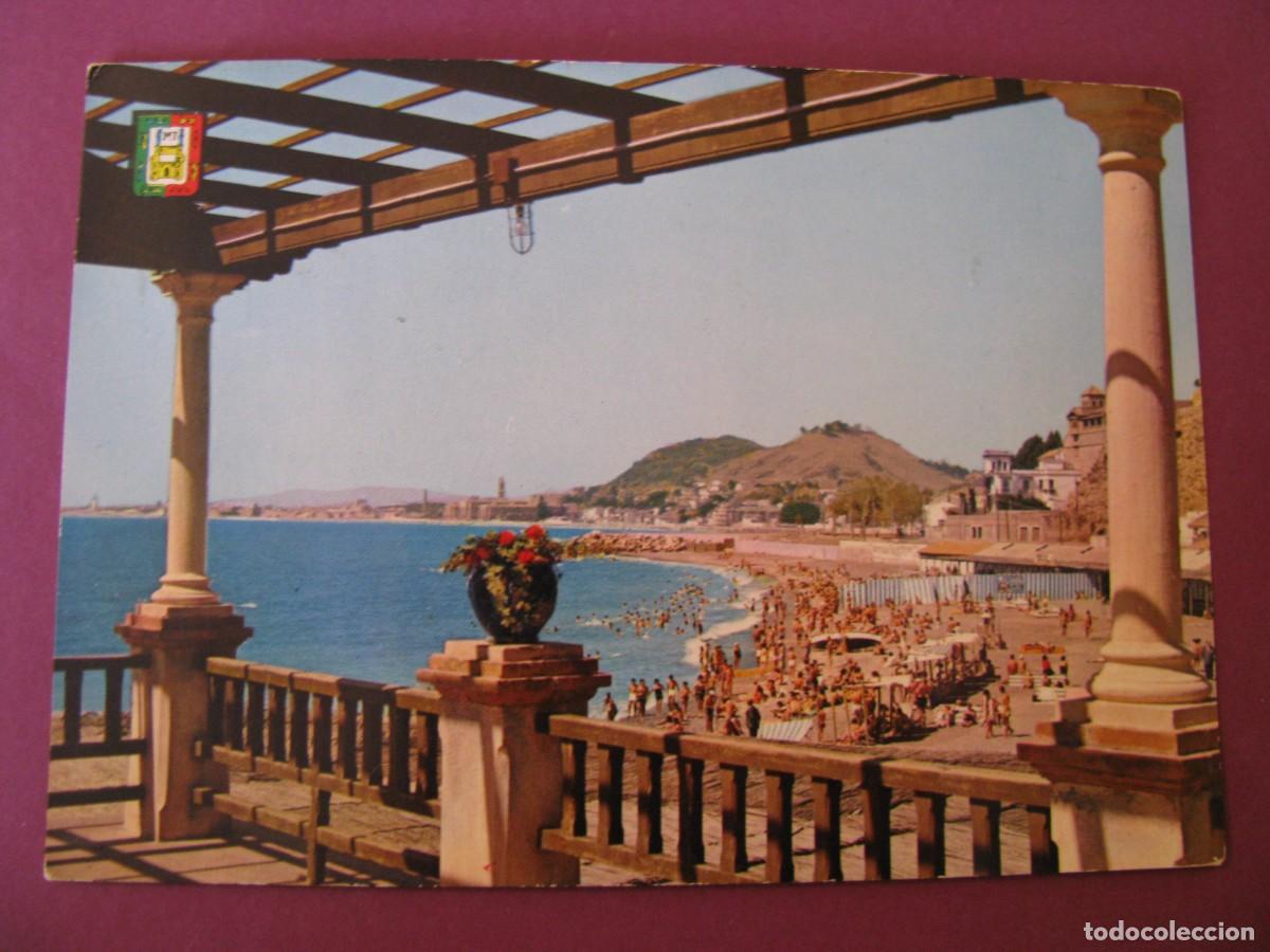 Postales: POSTAL DE MALAGA. PLAYA. BA&Ntilde;OS DEL CARMEN. DOMINGUEZ. CIRCULADA