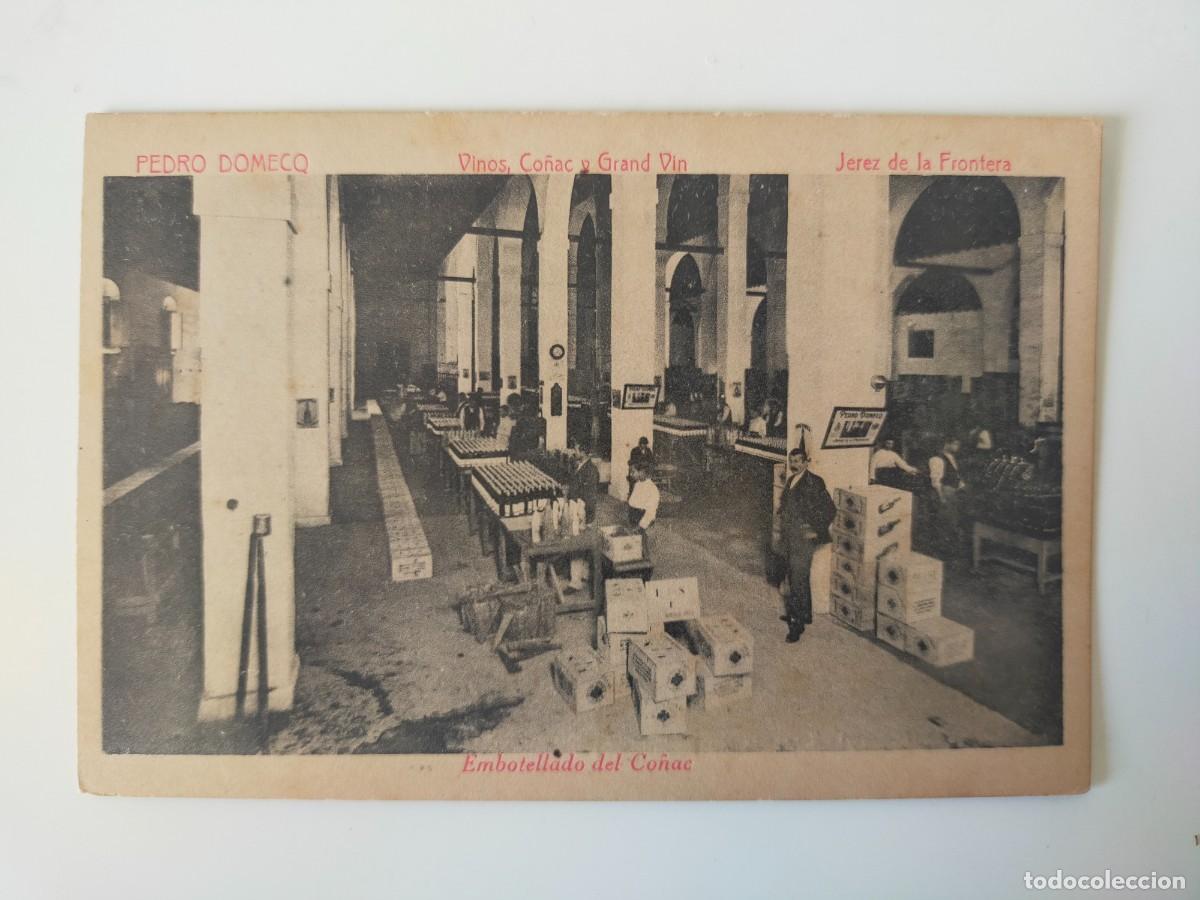 Postales: Tarjeta Postal PEDRO DOMECQ: Embotellado del Co&ntilde;ac - Fotot&iacute;pia Casta&ntilde;eira , &Aacute;lvarez y Levenfeld