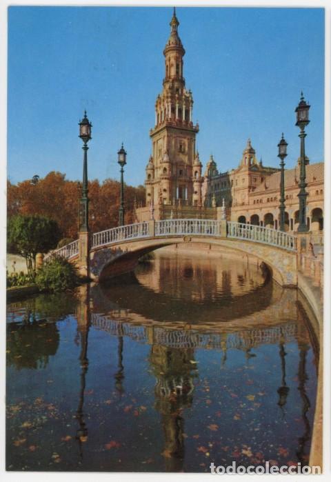 Postales: em04575 sevilla plaza de espa&ntilde;a 1961 n&ordm;351 circulada