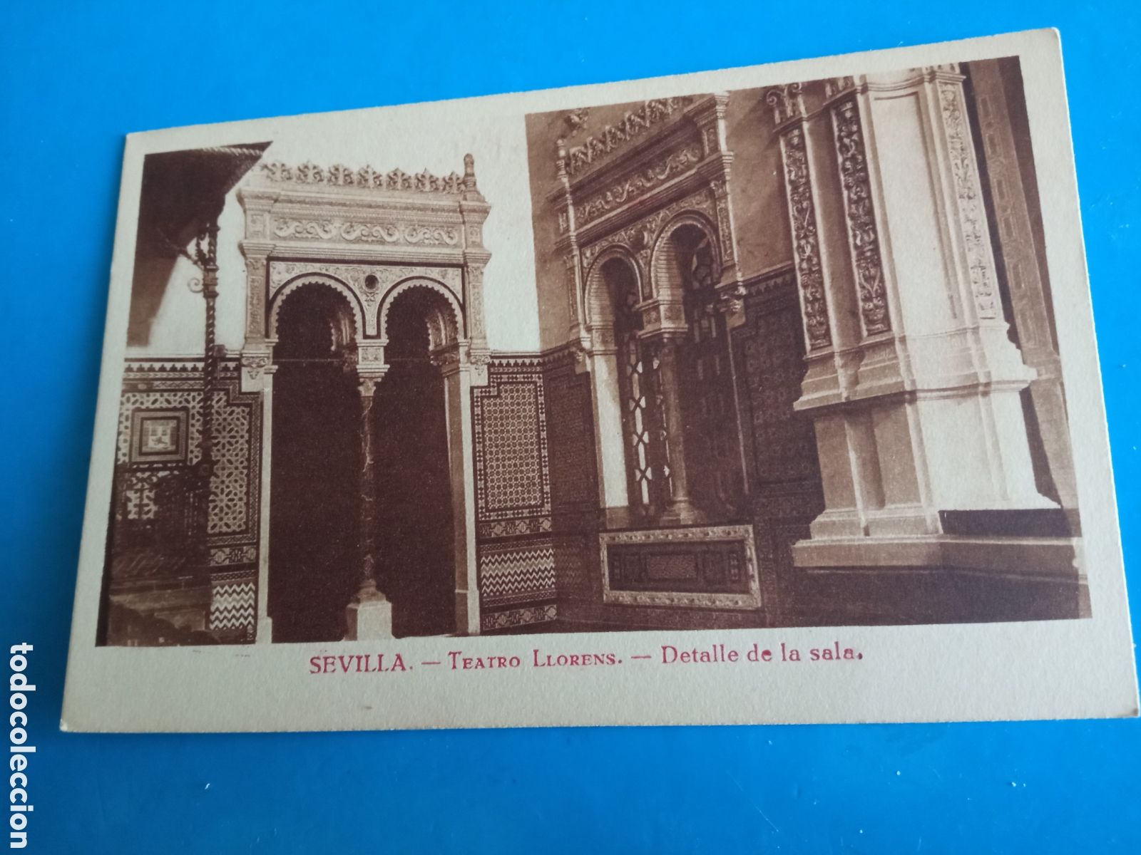 Postales: Antigua postal fotogr&aacute;fica, Sevilla, Teatro Lloren, Detalle de la sala.