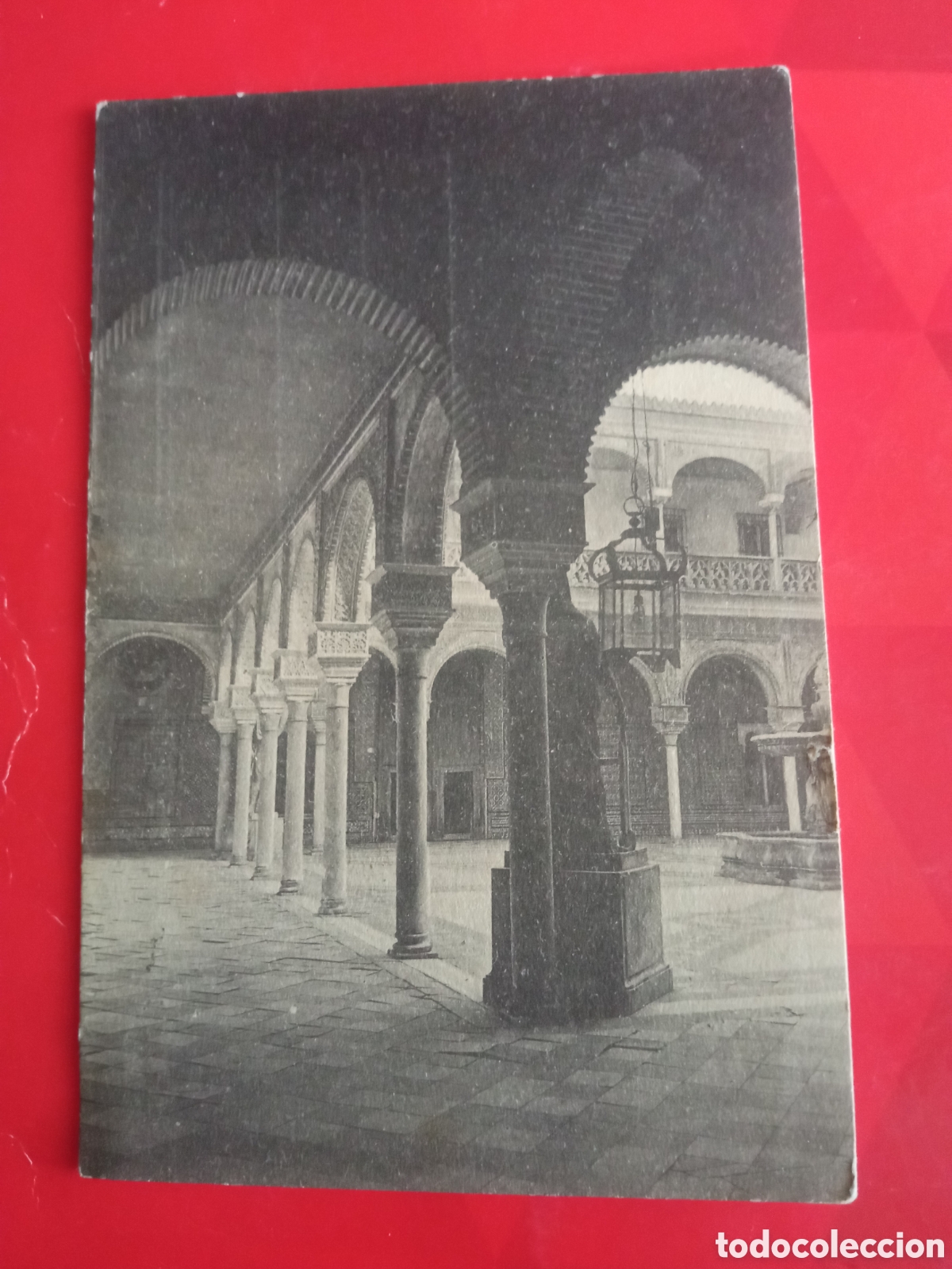 Postales: Antigua postal fotogr&aacute;fica, Sevilla, Casa de Pilatos, Galer&iacute;as del patio