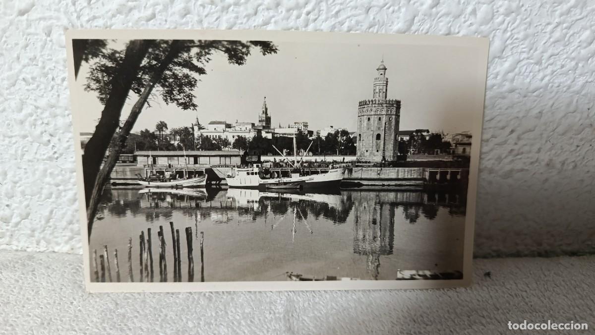 Postales: ANTIGUA POSTAL N&ordm; 65 DE SEVILLA - RIO GUADALQUIVIR Y TORRE DEL ORO - GARCIA GARRABELLA A&Ntilde;OS 50 - 60