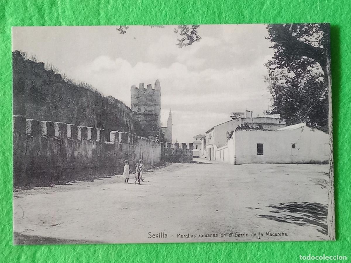 Postales: Reproducci&oacute;n Postal - Sevilla - Murallas Romanas en el Barrio de la Macarena - D&eacute;cada de 1920