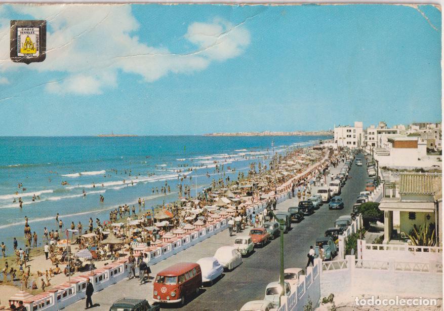Postales: CADIZ, PLAYA DE LA VICTORIA - ESCUDO DE ORO N&ordm;1146 - S/C