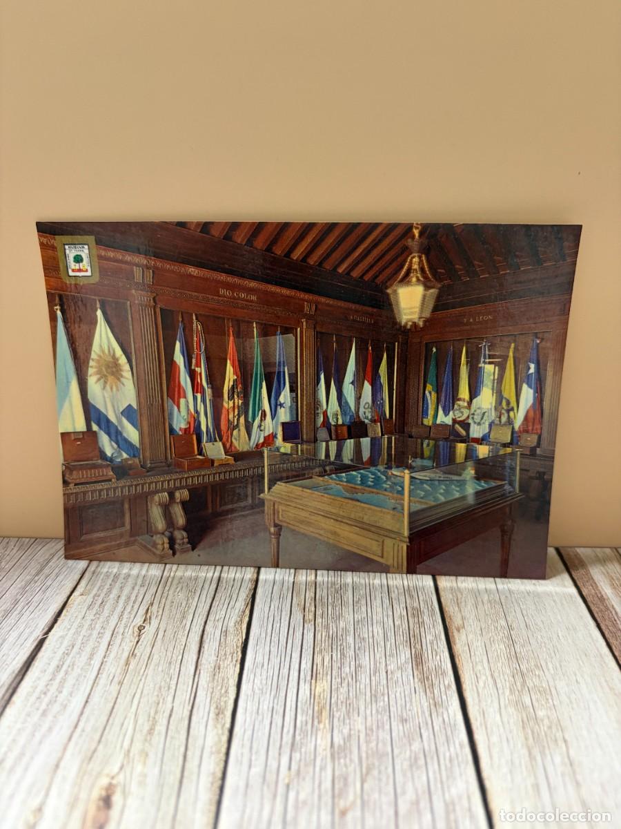 Cartoline: TARJETA POSTAL &ndash; HUELVA &ndash; N&ordm; 1413.- LA RABIDA &ndash; MONASTERIO DE LA R&Aacute;BIDA. SALA DE BANDERAS &ndash; SUBIRAT