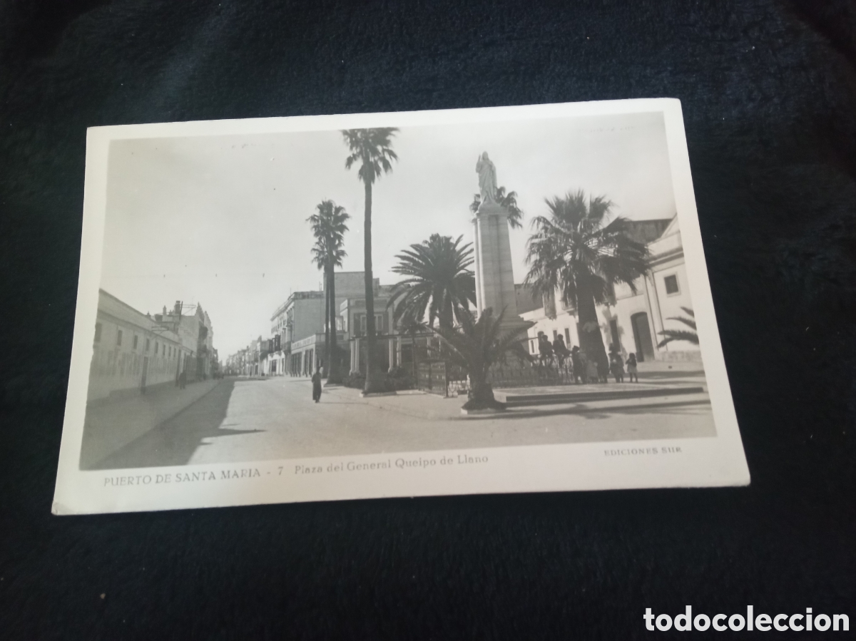 Postales: Antigua postal fotogr&aacute;fica, Puerto de Santa Maria, Plaza del General Queipo de Llano