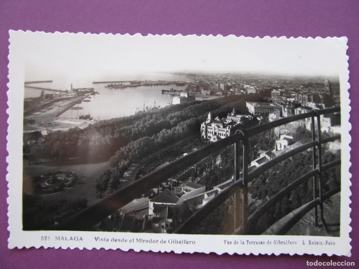 Postales: POSTAL FOTOGR&Aacute;FICA DE MALAGA. VISTA DESDE EL MIRADOR DE GIBRALFARO. L. ROISIN.