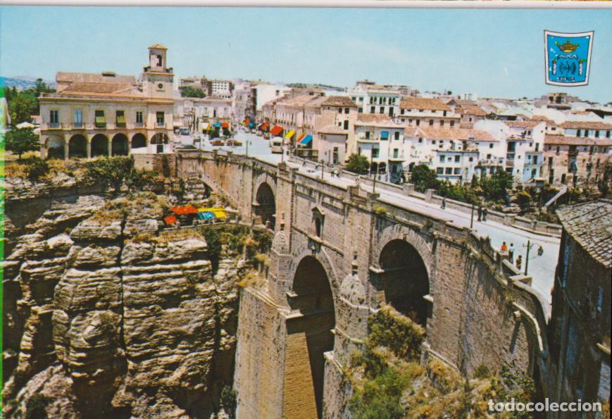Postales: RONDA (SERRANIA DEL SOL) PUENTE NUEVO Y PLAZA DE ESPA&Ntilde;A &ndash; S/C