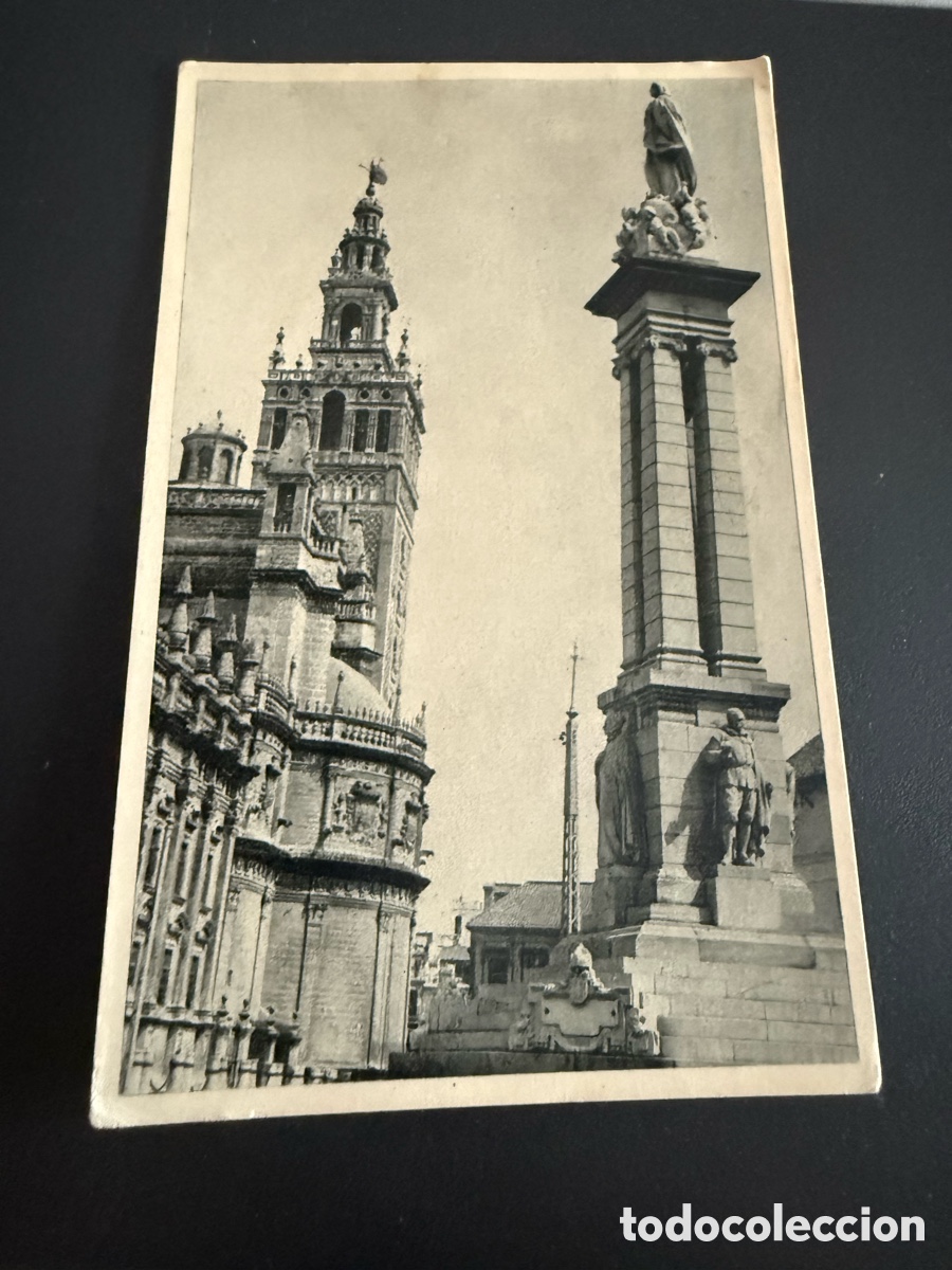 Postales: Postal. SEVILLA. Giralda y Monumento de la Purisima
