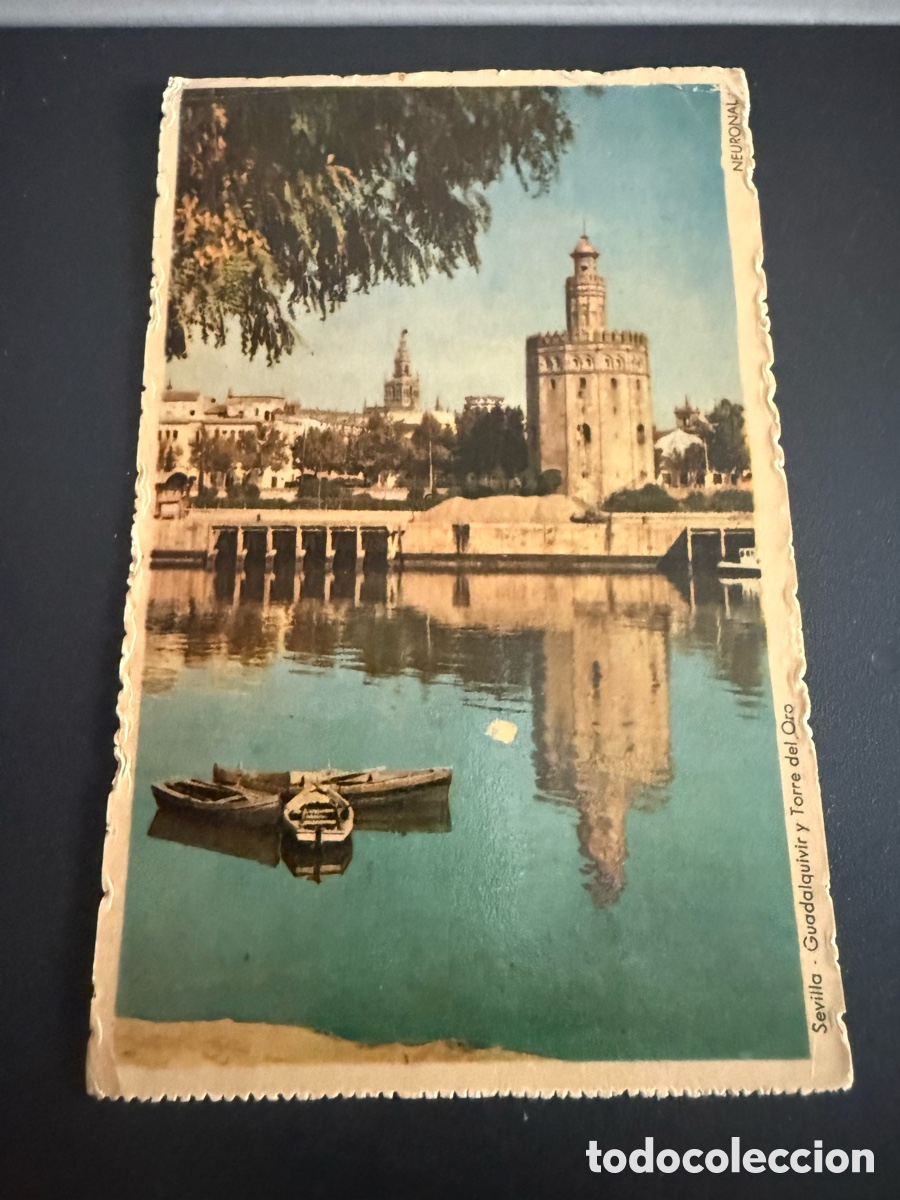 Postales: Postal Sevilla. Guadalquivir y Torre del oro. Laboratorios Turon