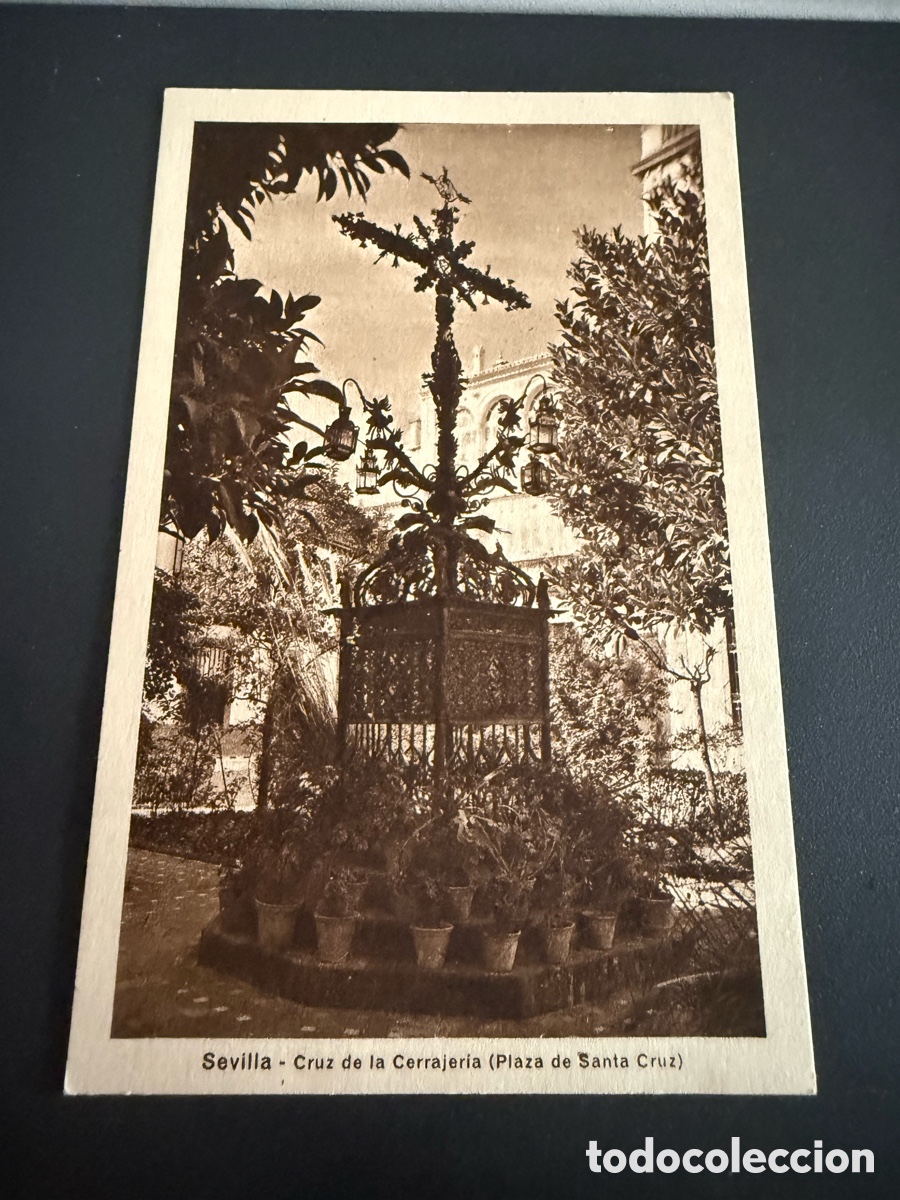 Postales: Postal SEVILLA. Cruz de la Cerrajer&iacute;a ( Plaza de Santa Cruz)