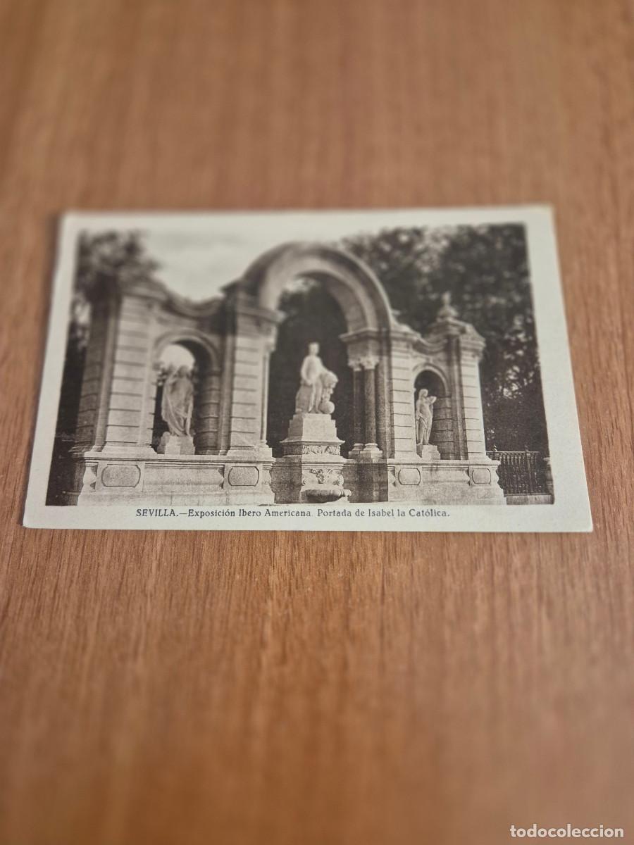 Postales: POSTAL, SEVILLA EXPOSICION IBERO AMERICANA PORTADA DE ISABEL LA CATOLICA SIN CIRCULAR.