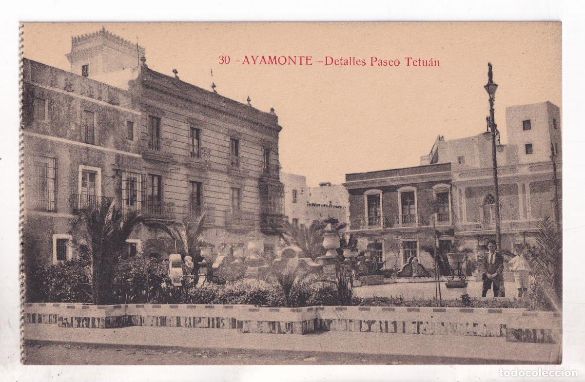 Postales: POSTAL. 30. AYAMONTE. DETALLES PASEO TETU&Aacute;N. HUELVA. ED. CASA REYES