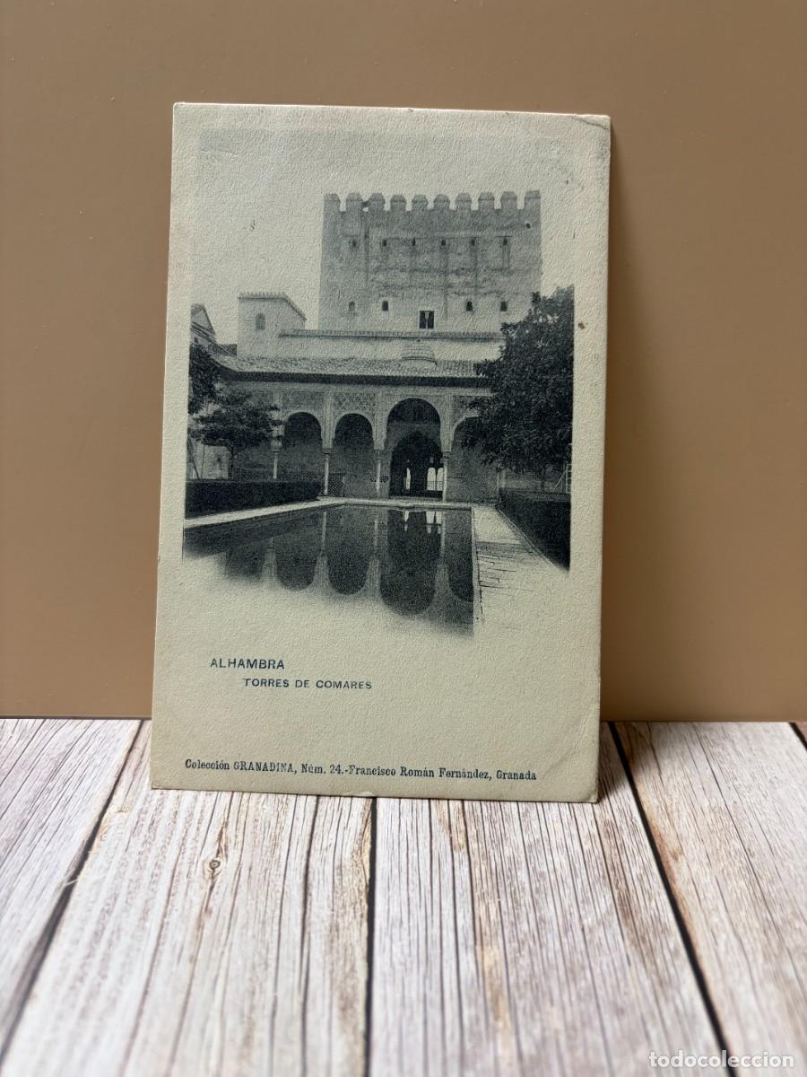 Postales: TARJETA POSTAL. GRANADA. ALHAMBRA. TORRE DE COMARES. COLECCION GRANADINA. N&ordm; 24. FRANCISCO ROMAN