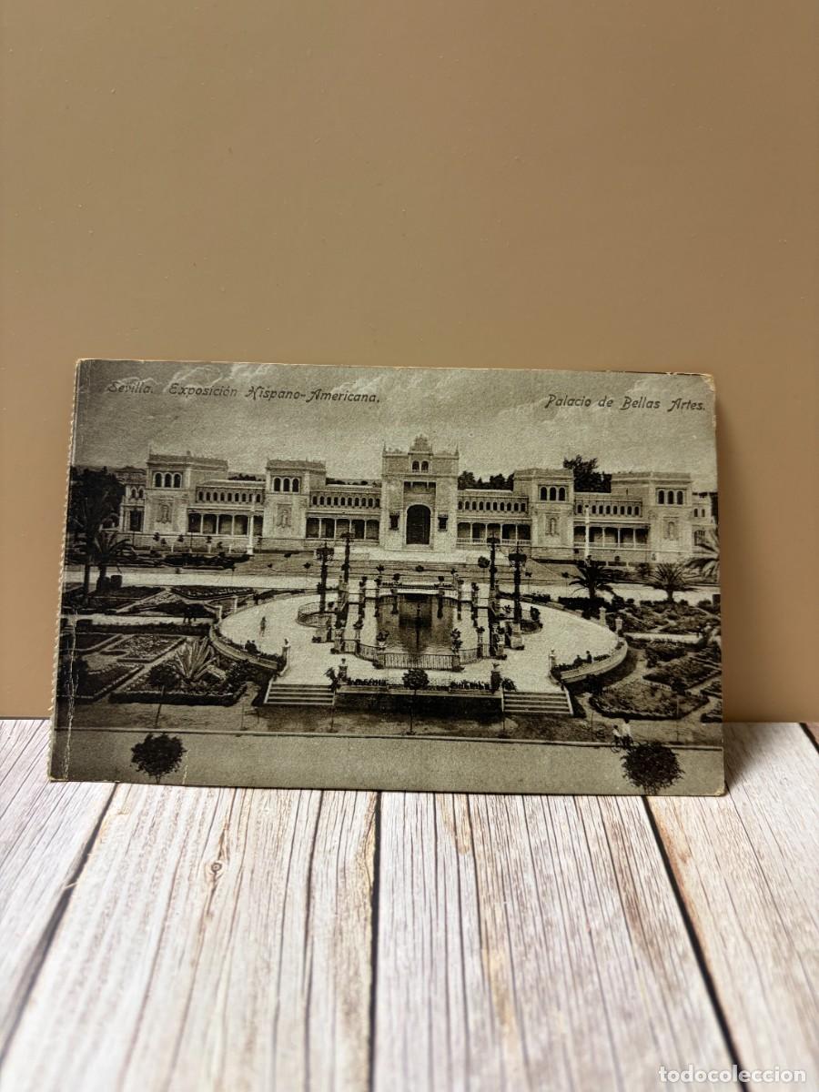 Postales: TARJETA POSTAL. SEVILLA. EXPOSICI&Oacute;N HISPANO-AMERICANA. PALACIO DE BELLAS ARTES.