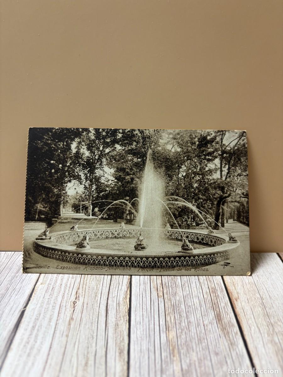 Postales: TARJETA POSTAL. SEVILLA. EXPOSICION HISPANO-AMERICANA. PARQUE-FUENTE DE LAS RANAS