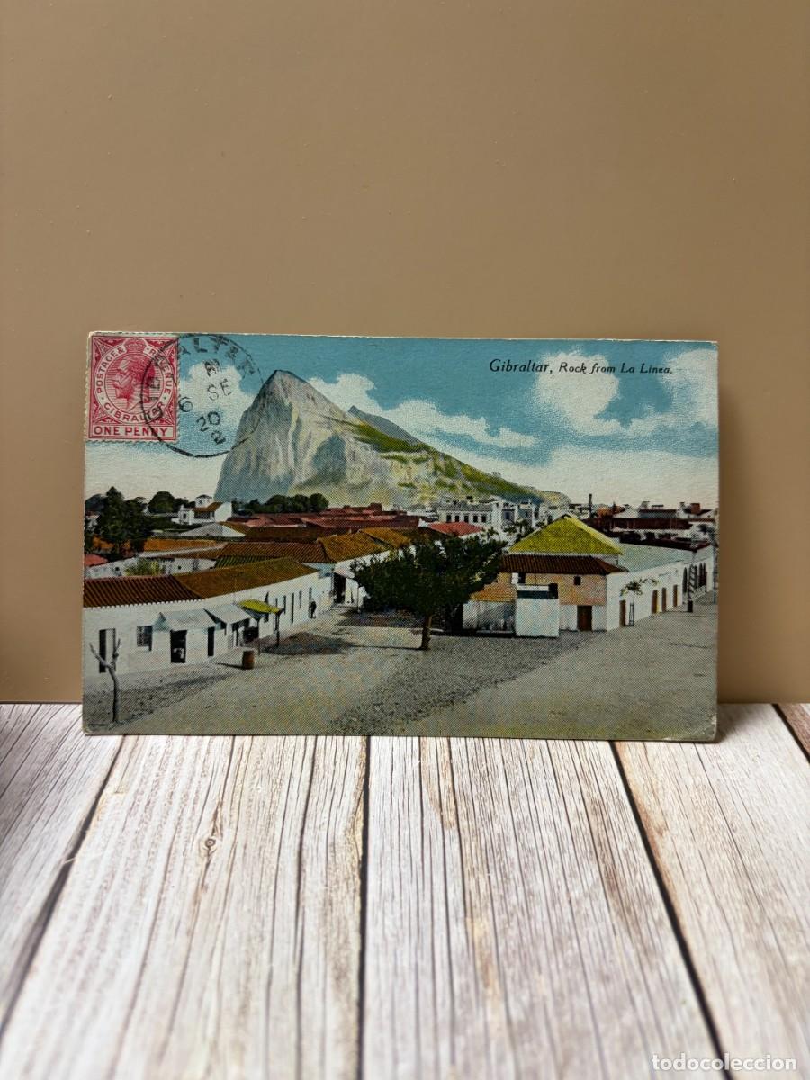 Postales: TARJETA POSTAL. GIBRALTAR. ROCK FROM LA LINEA. MILLAR & LANG. LTD. N&ordm; 9