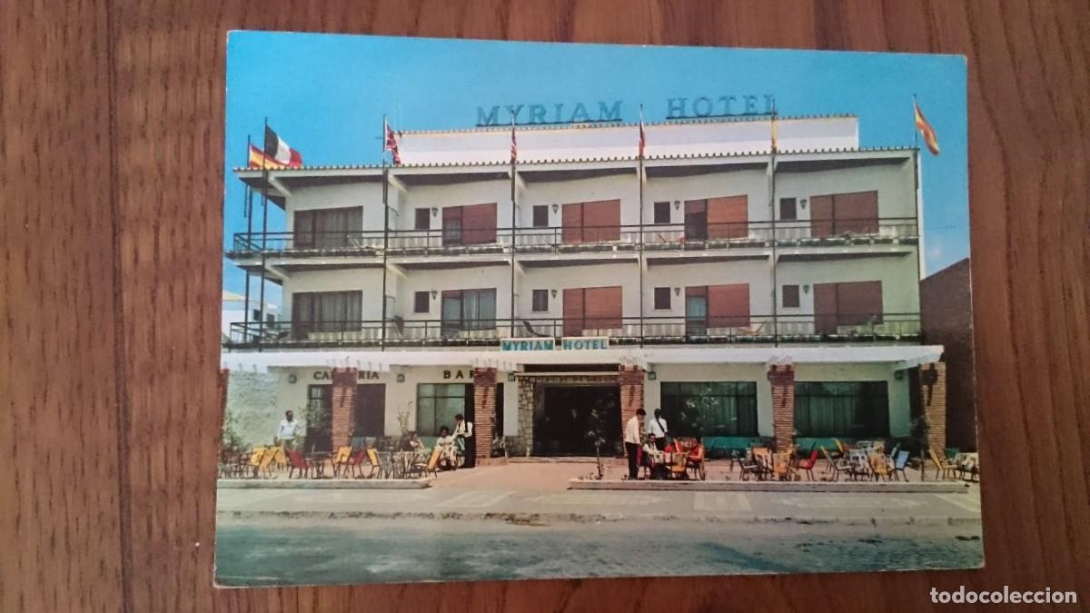 Postales: TARJETA POSTAL MYRIAM HOTEL FACHADA - TORRE DEL MAR M&Aacute;LAGA - NO CIRCULADA NO ESCRITA