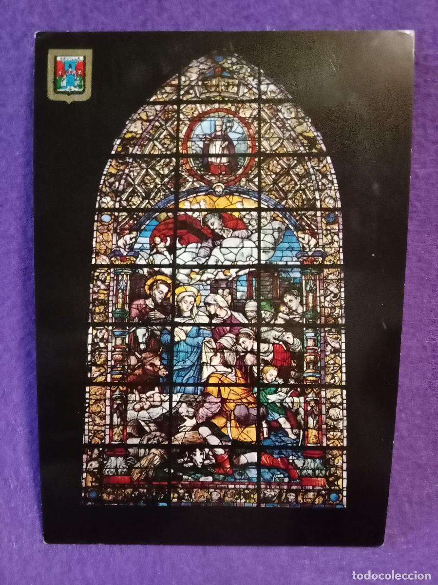 Postales: Postal - Catedral de Sevilla - Vidriera (El Nacimiento)