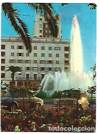 Postales: FUENTE PLAZA DE LA MARINA.- MALAGA