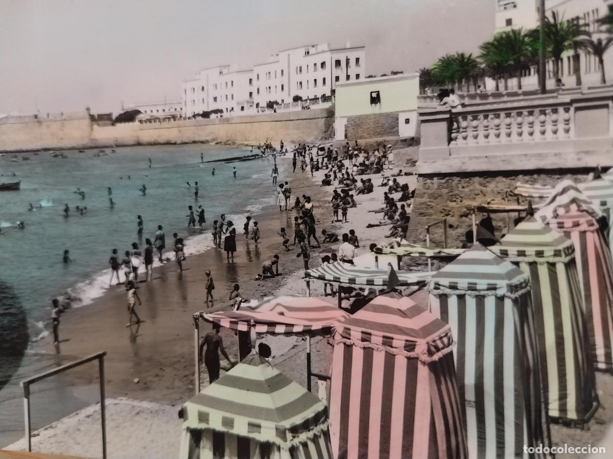 Postales: BALNEARIO DE LA PALMA CADIZ ED DELFLOR 24 ESCRITA PLAYA ANIMADA COLOREADA