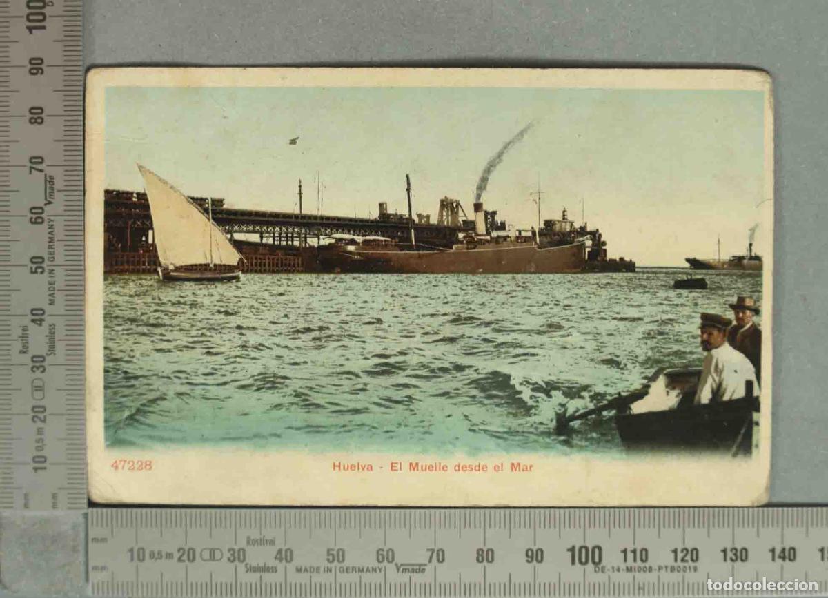 Postales: POSTAL. Huelva El Muelle desde el Mar