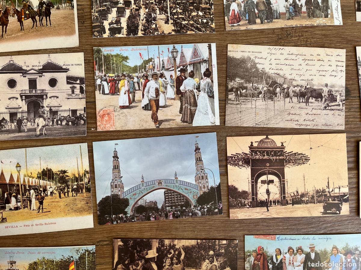 Postales: 15 ANTIGUAS POSTALES FERIA DE ABRIL DE SEVILLA
