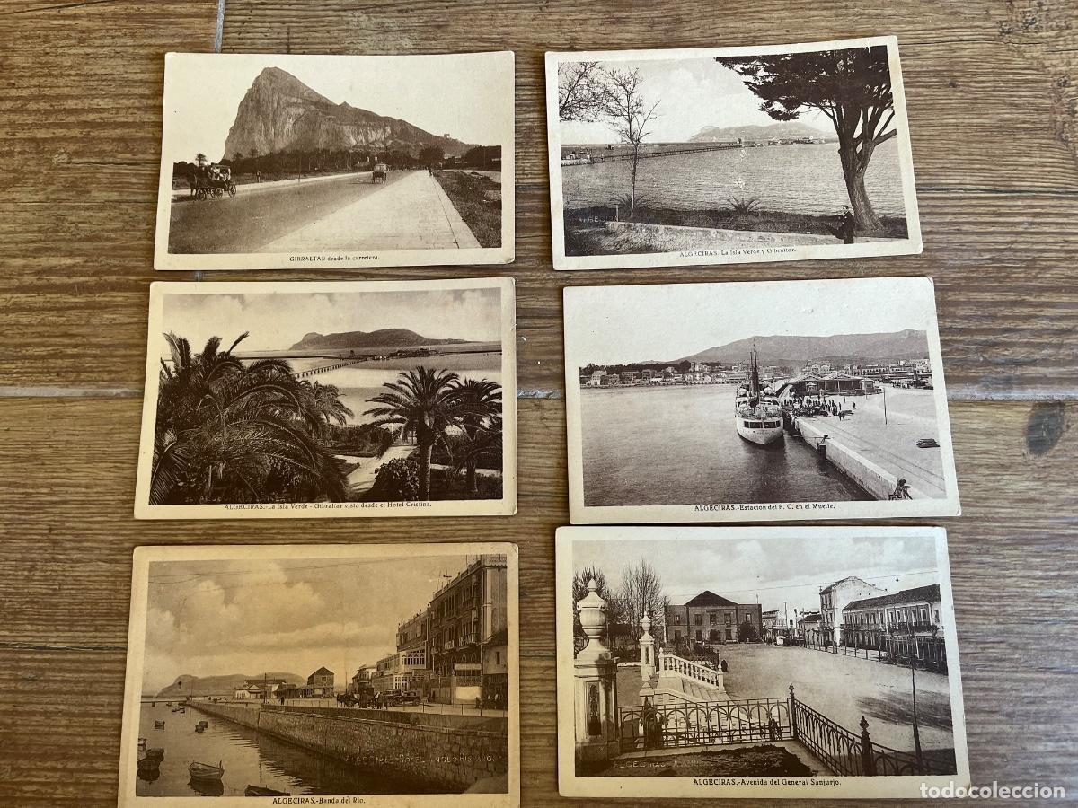 Postales: 6 ANTIGUAS POSTALES DE ALGECIRAS Y EL PE&Ntilde;&Oacute;N DE GIBRALTAR