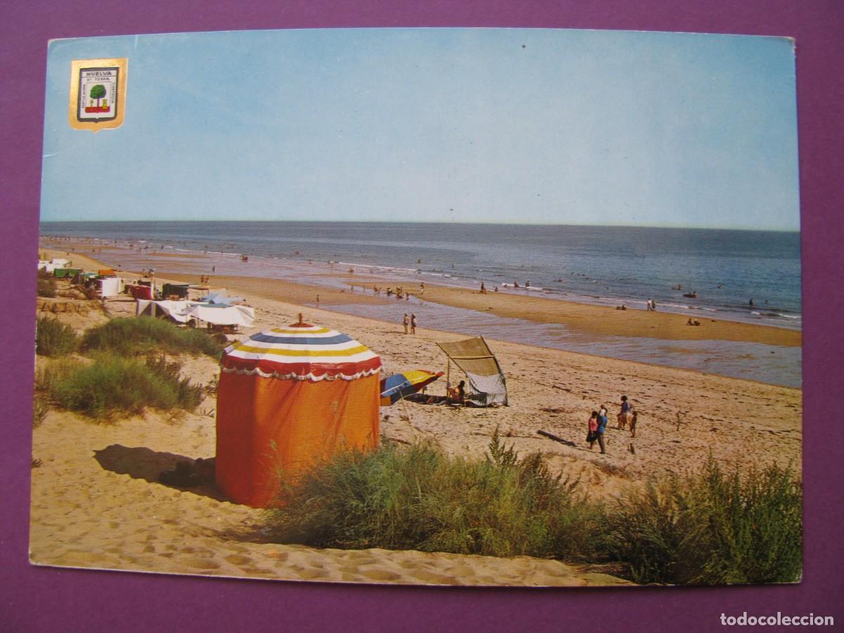 Postales: POSTAL DE HUELVA. PLAYA DE MAZAGON. SUBIRATS CASANOVAS. ESCRITA