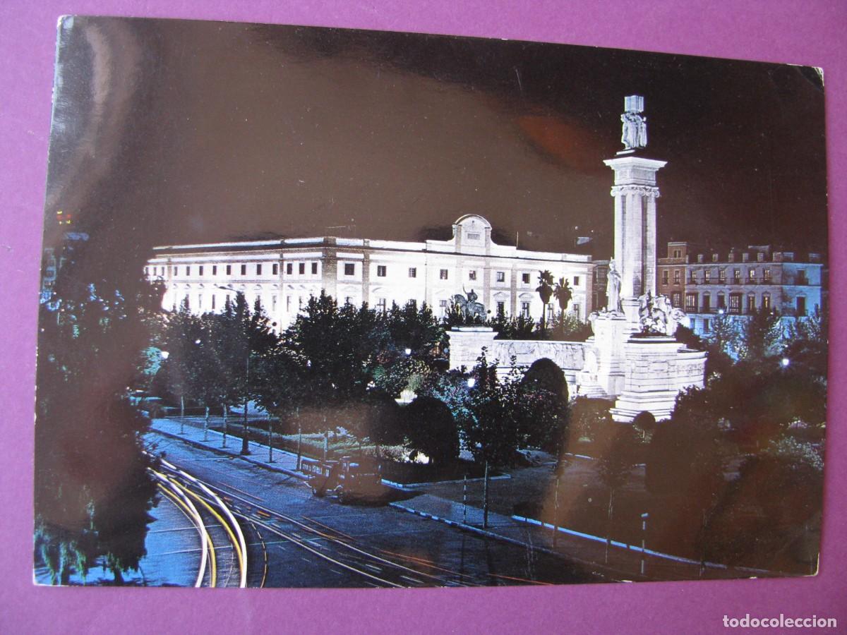 Postales: POSTAL DE CADIZ. PLAZA DE ESPA&Ntilde;A. MONUMENTO A LAS CORTES DE 1812. GARCIA GARRABELLA. CIRCULADA