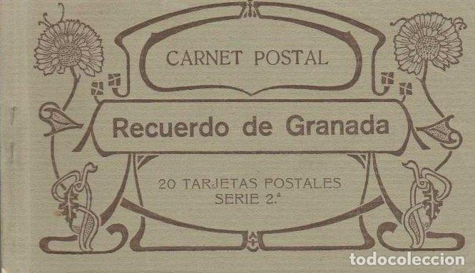 Postales: RECUERDO DE GRANADA. CARNET POSTAL. 20 TARJETAS POSTALES, SERIE 2&ordf;. CASTA&Ntilde;EIRA, &Aacute;LVAREZ Y LEVENFELD