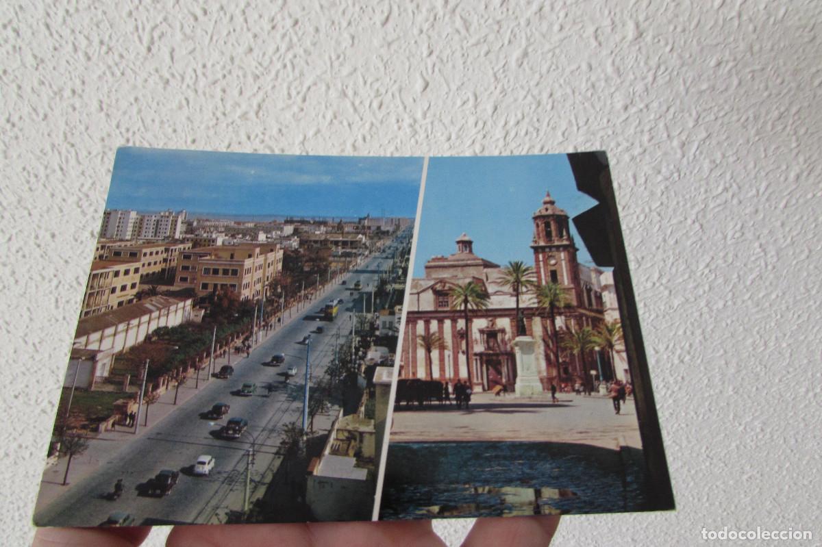 Postales: Postal de C&aacute;diz: Avenida L&oacute;pez Pinto e Iglesia de Santiago CIRCULADA