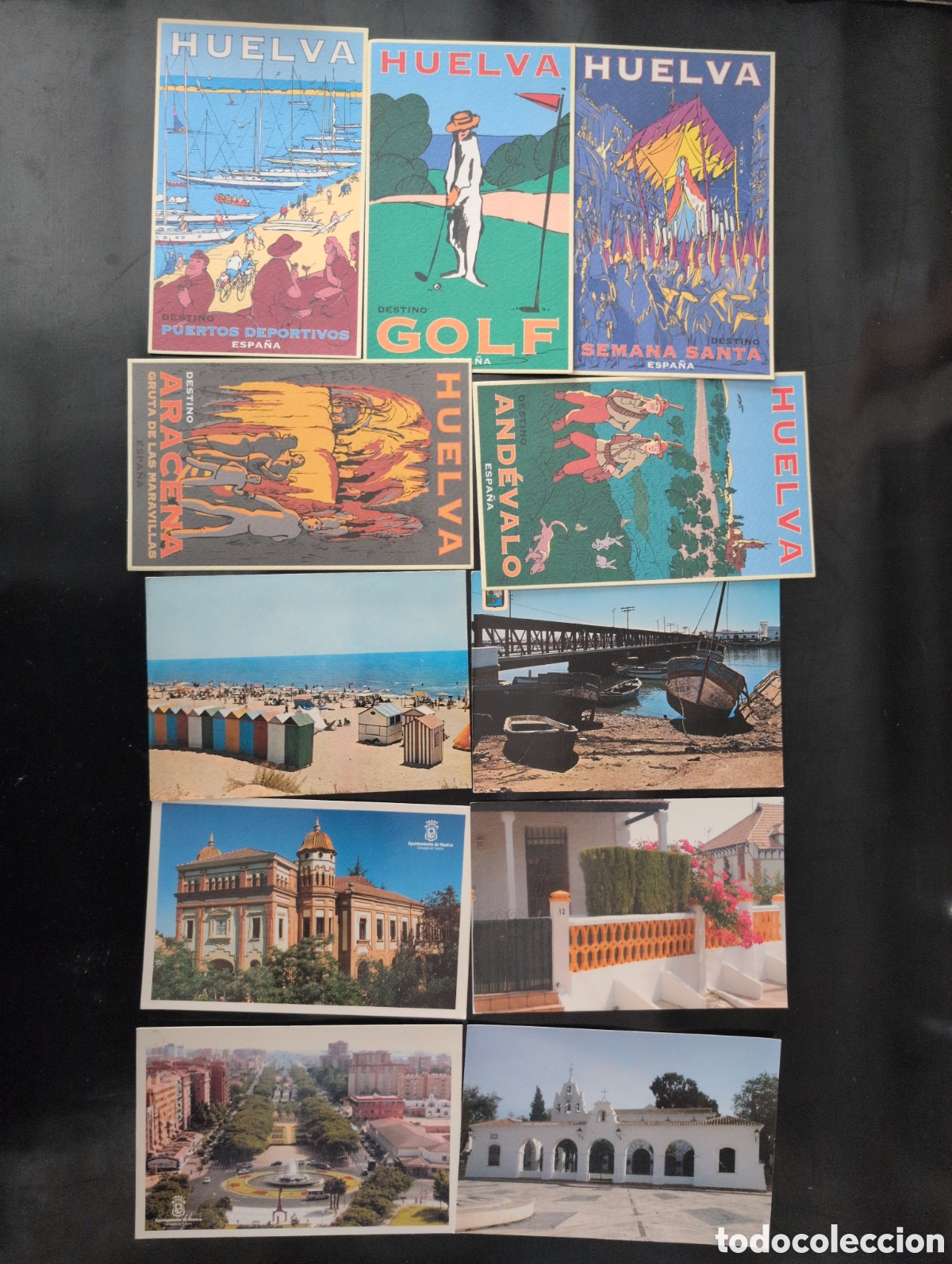 Postales: 11 Postales Huelva a color y publicitarias