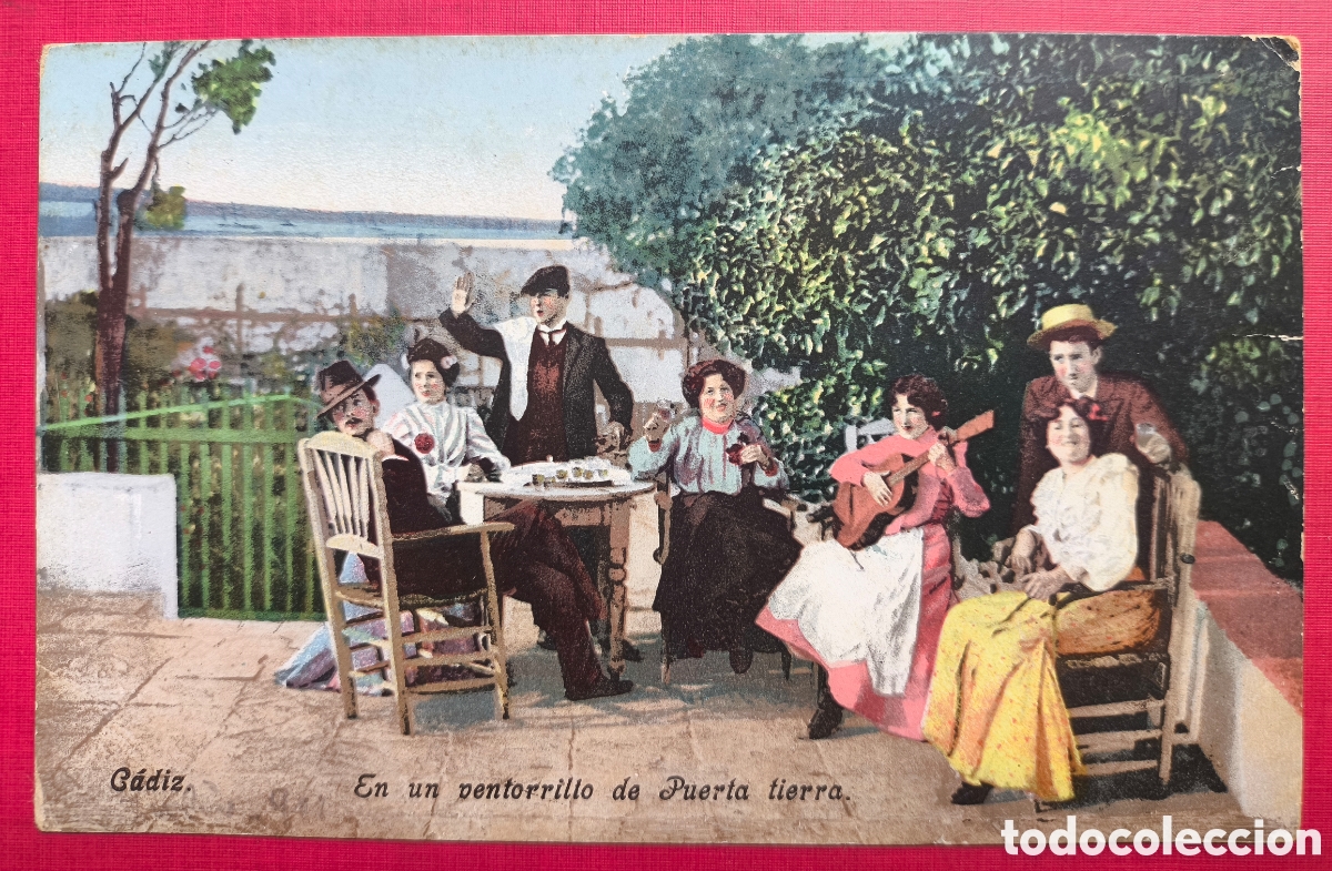 Postcards: CADIZ ETNOGRAFIA FOLKLORE VENTORRILLO POSTAL A COLOR C. 1915