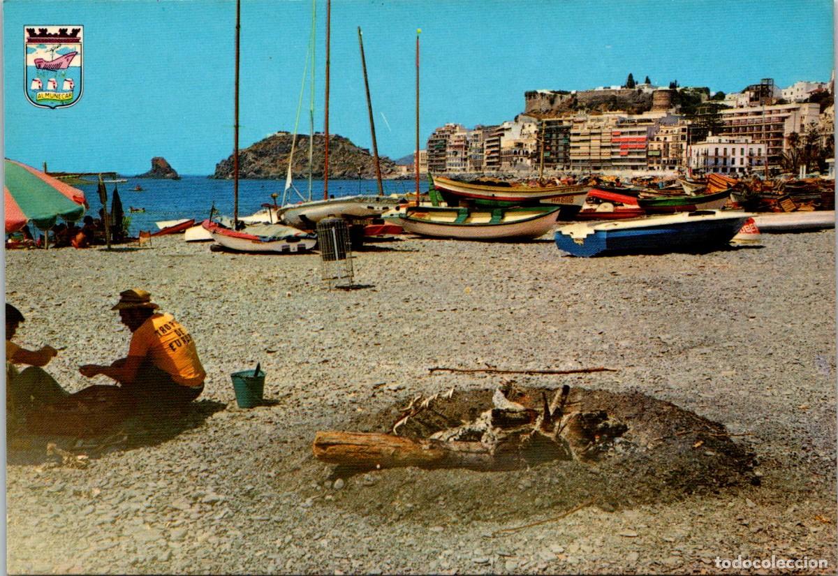 Postales: Almu&ntilde;&eacute;car (Granada) - Playa Barrio Figares - Zerkowitz 45/1030 - 147x101mm - Fogata para Espeto