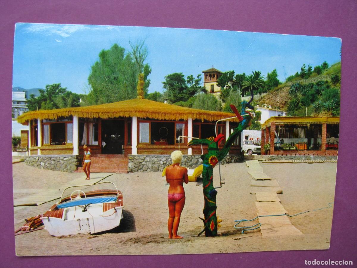 Postales: POSTAL DE TORREMOLINOS. RESTAURANTE RINCON DEL SOL. PLAYA DE LA CARIHUELA. MONTERO 152. 1971