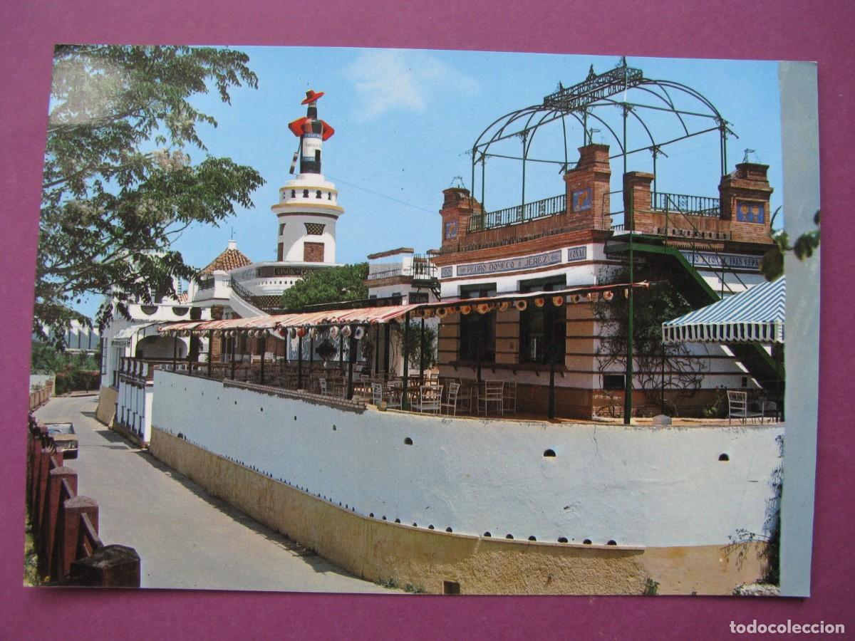 Postales: POSTAL DE SEVILLA. REAL VENTA ANTEQUERA. TERRAZAS DE LOS CORRALES DE TOROS. SAN PI. ESCRITA 1974