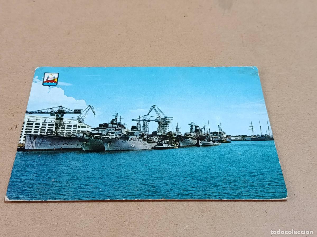 Postales: C&Aacute;DIZ - POSTAL SAN FERNANDO - BUQUES EN EL ARSENAL DE LA CARRACA