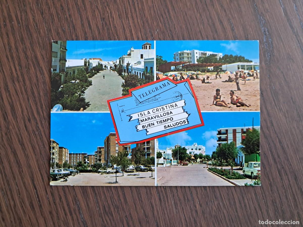 Postales: postal de Espa&ntilde;a, diferentes vistas de Isla Cristina, Huelva n&ordm; 82. escrita, a&ntilde;os 70.
