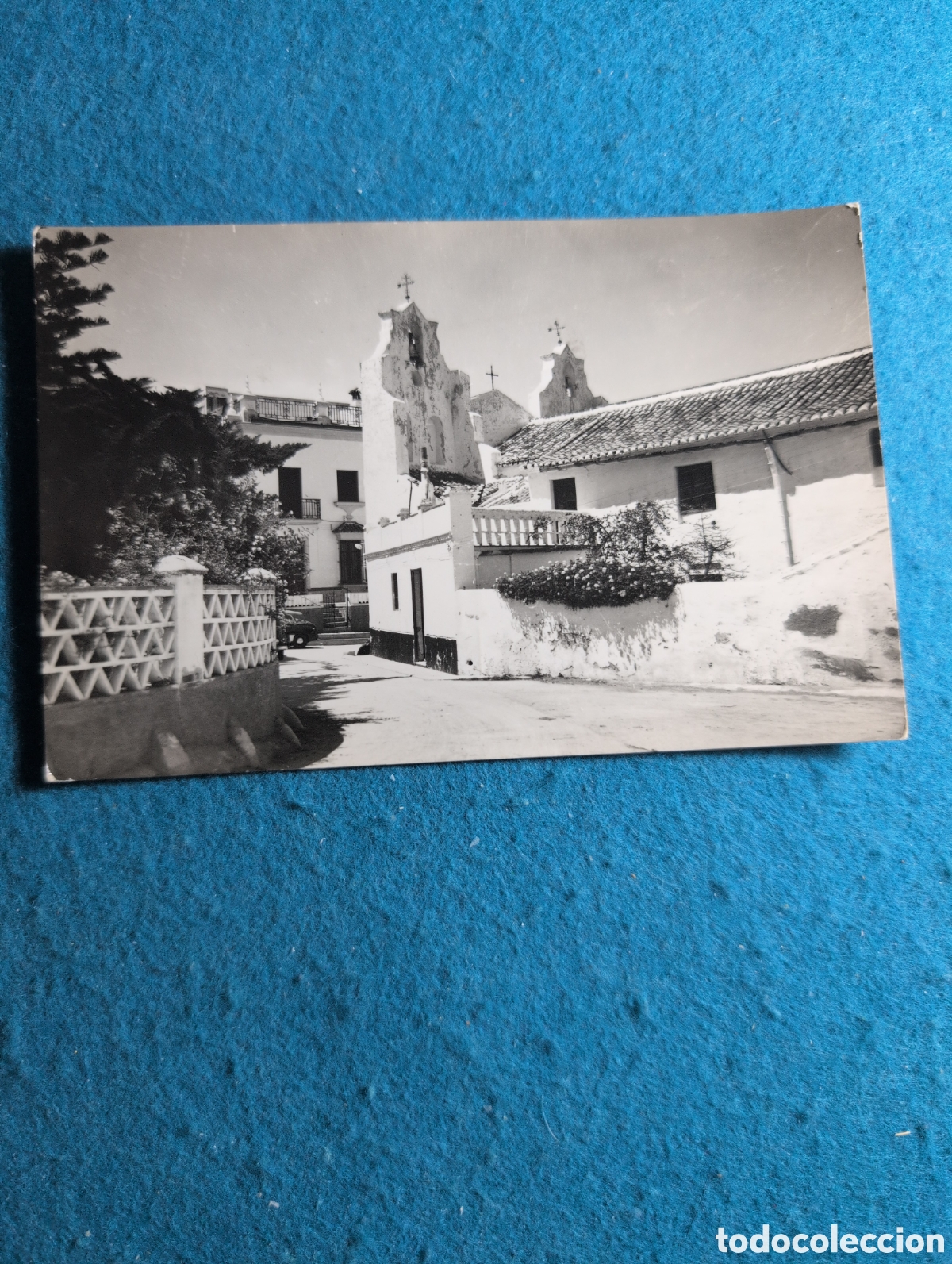 Postales: Torremolinos M&aacute;laga iglesia parroquial blanco y negro