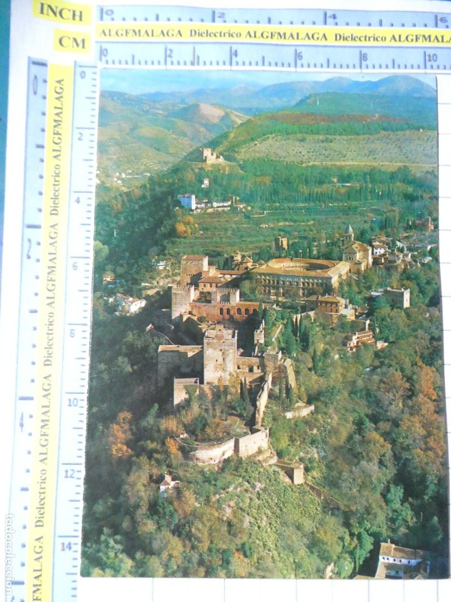 Postales: POSTAL DE GRANADA. A&Ntilde;O 1965. ALHAMBRA VISTA AEREA. ZERKOWITZ. 1498