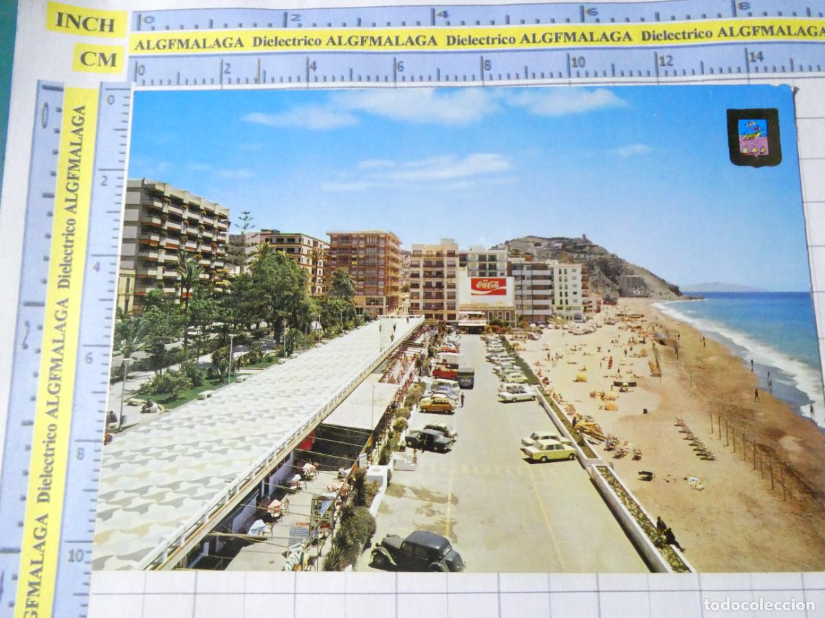 Postales: POSTAL DE GRANADA. A&Ntilde;O 1975. ALMU&Ntilde;ECAR PLAYA PUERTA DEL MAR PUBLICIDAD COCA COLA 13 ESCUDO ORO. 1502