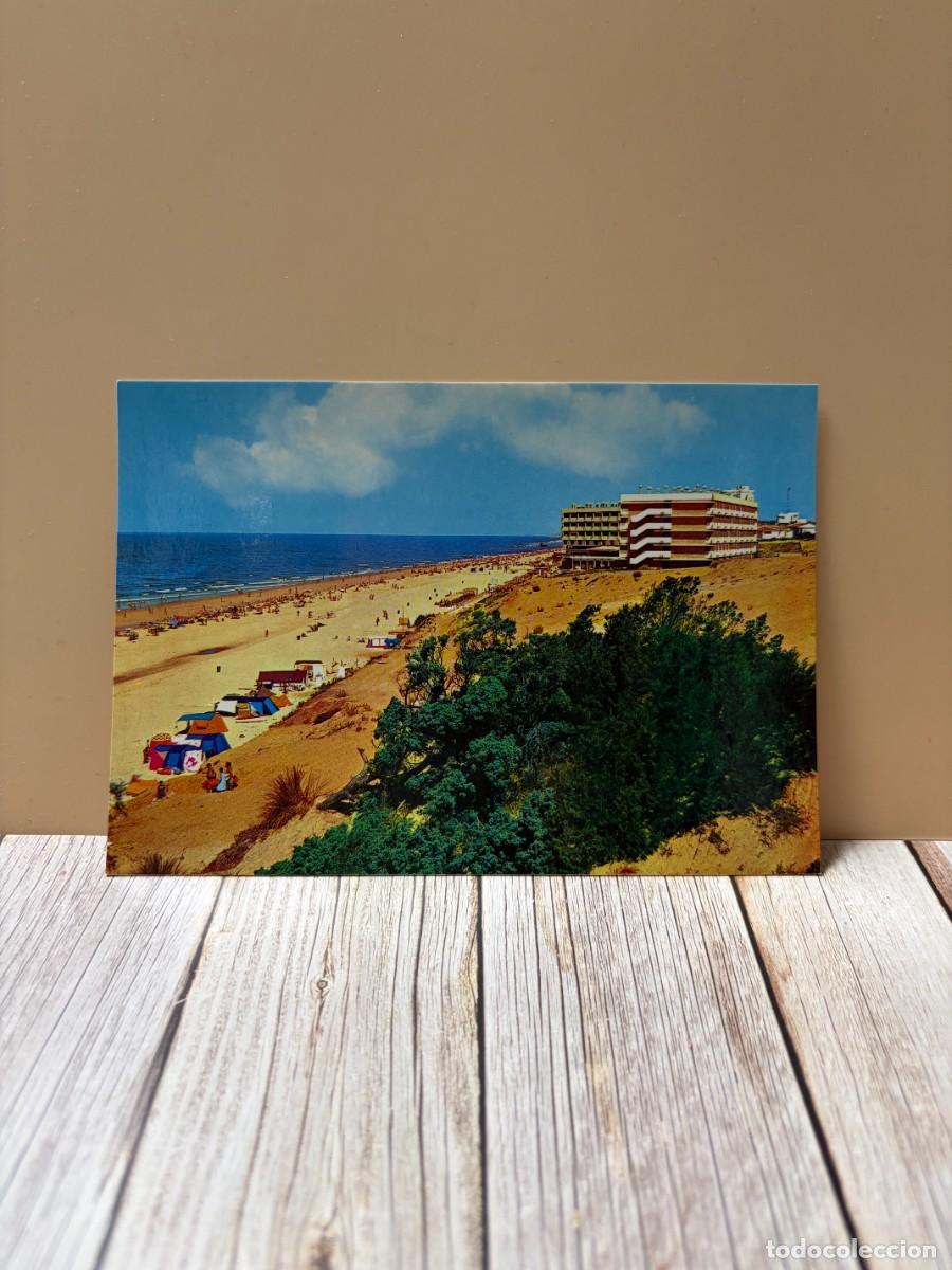 Postales: TARJETA POSTAL. HUELVA. 6.- MATALASCA&Ntilde;AS. PLAYA. EDICIONES ARRIBAS