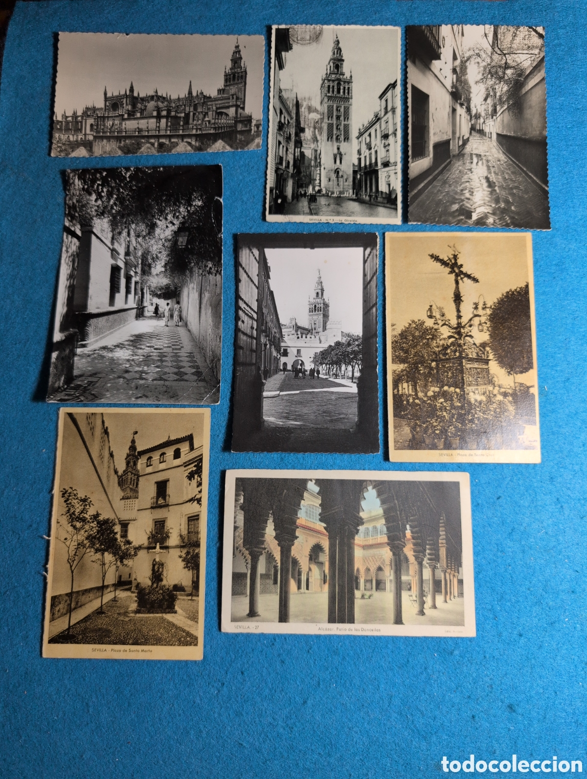 Postales: Sevilla guarnici&oacute;n de ocho postales blanco y negro desde los a&ntilde;os 20