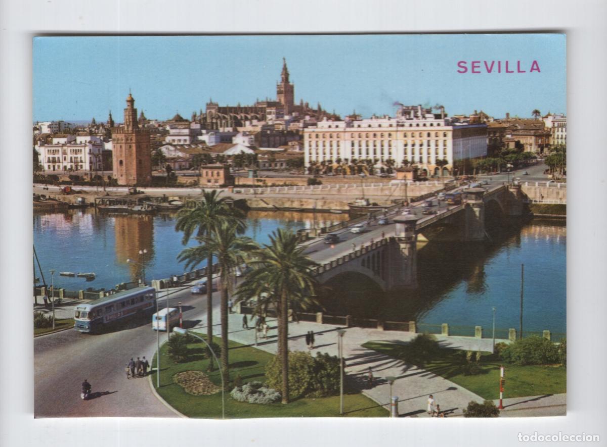 Postales: SEVILLA. R&iacute;o Guadalquivir y vista parcial -Ediciones Arribas-