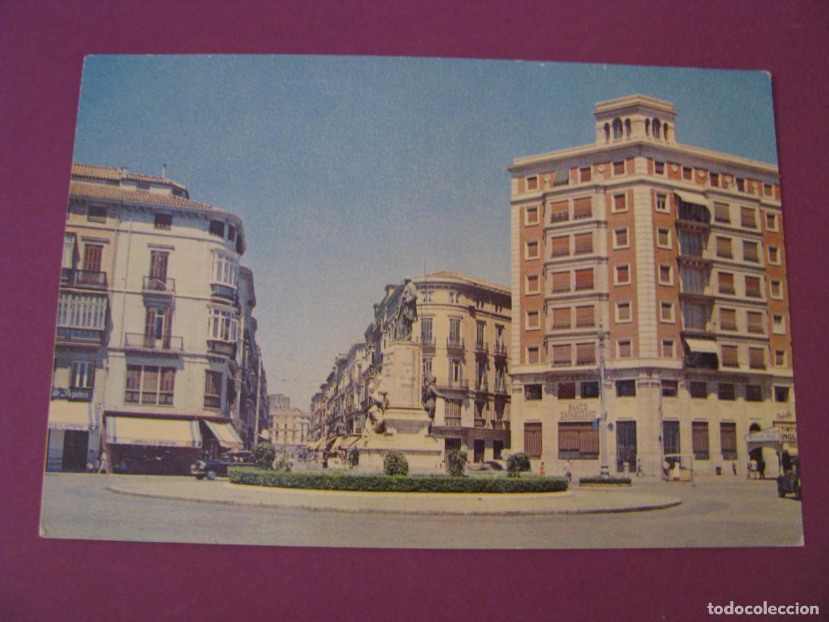 Postales: POSTAL DE MALAGA. PL. QUEIPO DE LLANO Y CALLE LARIOS. ALAMOS