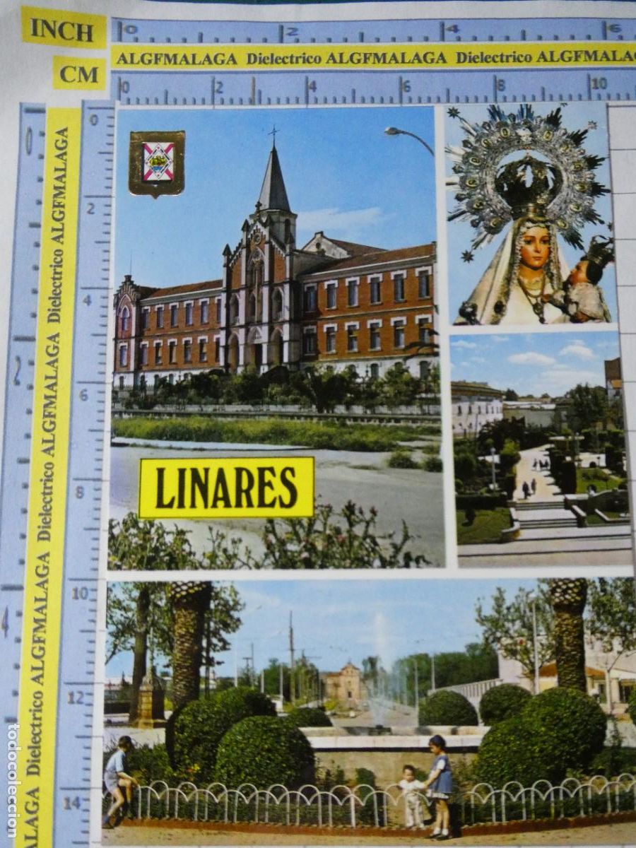 Postales: POSTAL DE JAEN. A&Ntilde;O 1974. LINARES HOSPITAL ASILO ANCIANOS VISTAS 37 ESCUDO ORO. 1544